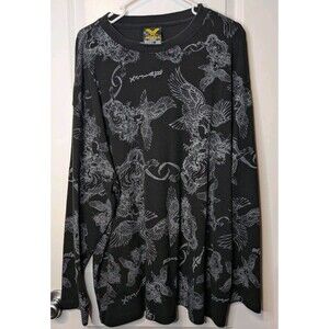 Vintage Avirex 3XL Waffle Thermal All Over Print Dragon Eagle Streetwear Y2K AOP